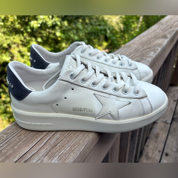 Golden Goose White and Black Sneakers - Picture 3 of 7